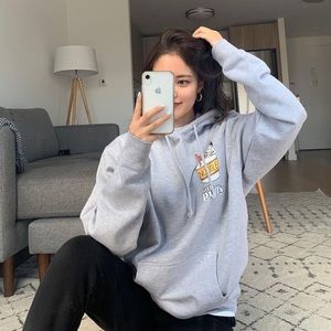 Gray Little Puffy Hoodie